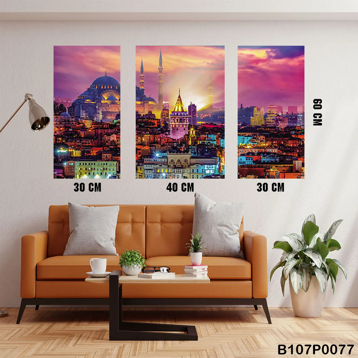 Triple Painting , 3 Pieces , Wall Decor