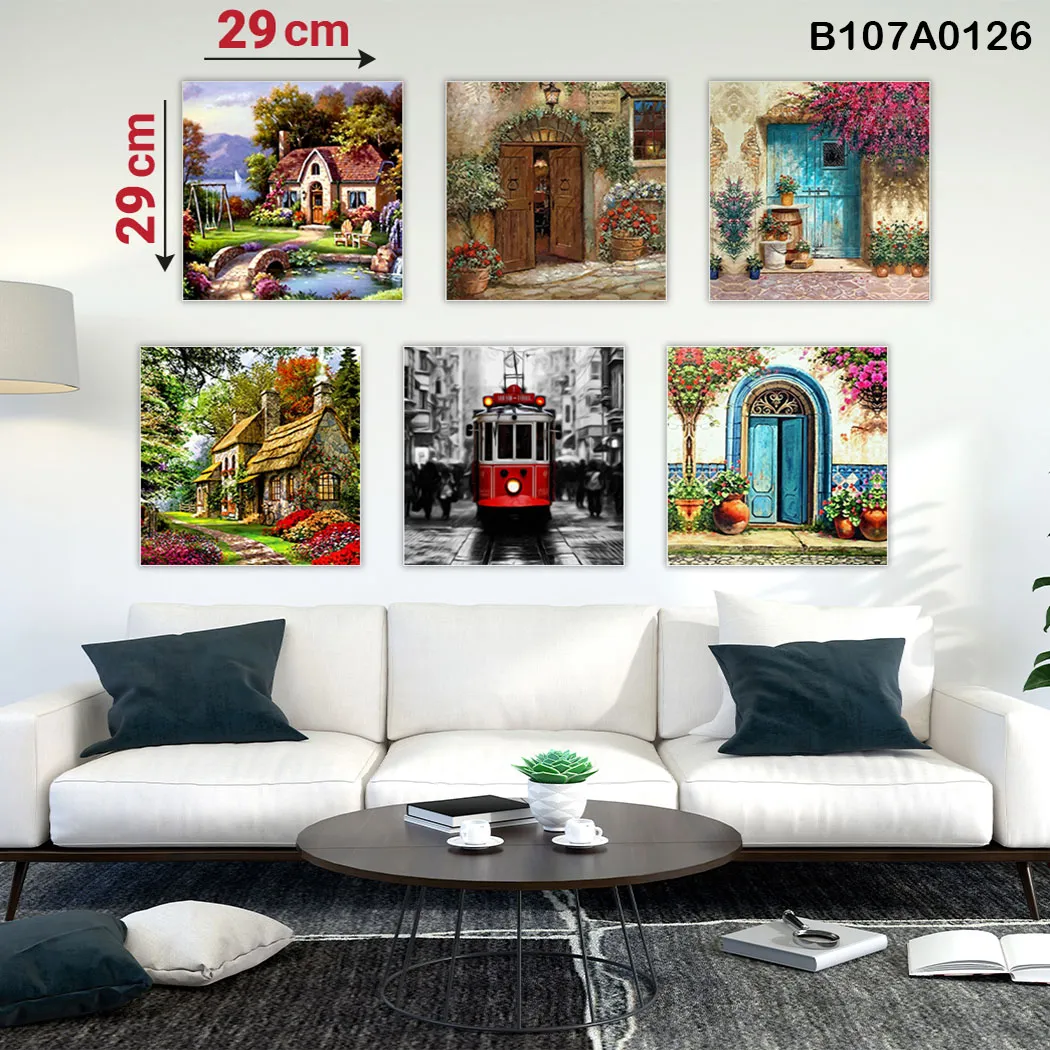 Square Panel, Hexagonal Panel, Six Pieces