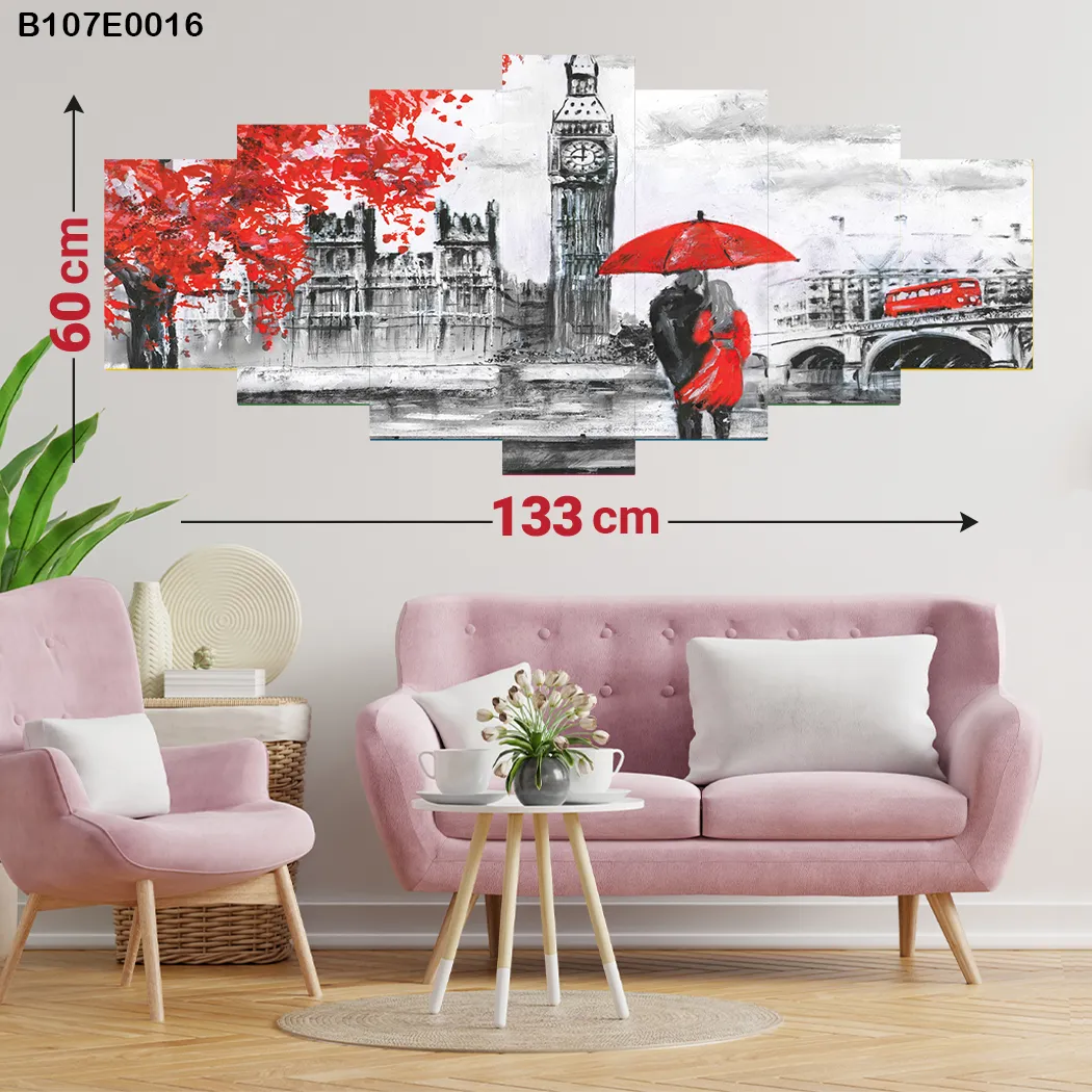 Seven-Piece Panel , Graded Painting