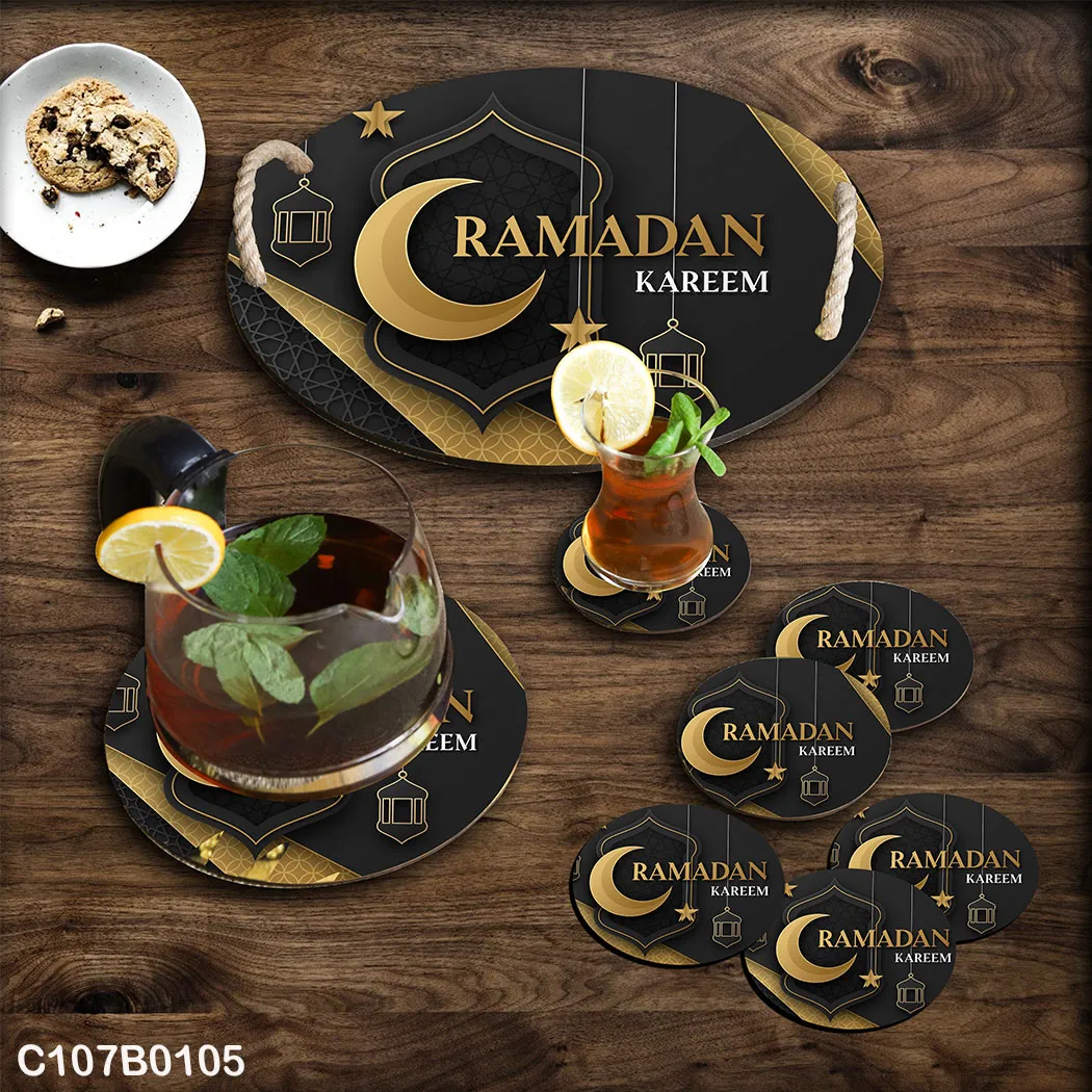 Circular Tray set , Seven Plates