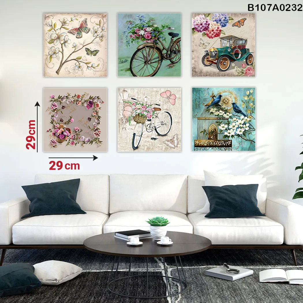 Square Panel, Hexagonal Panel, Six Pieces