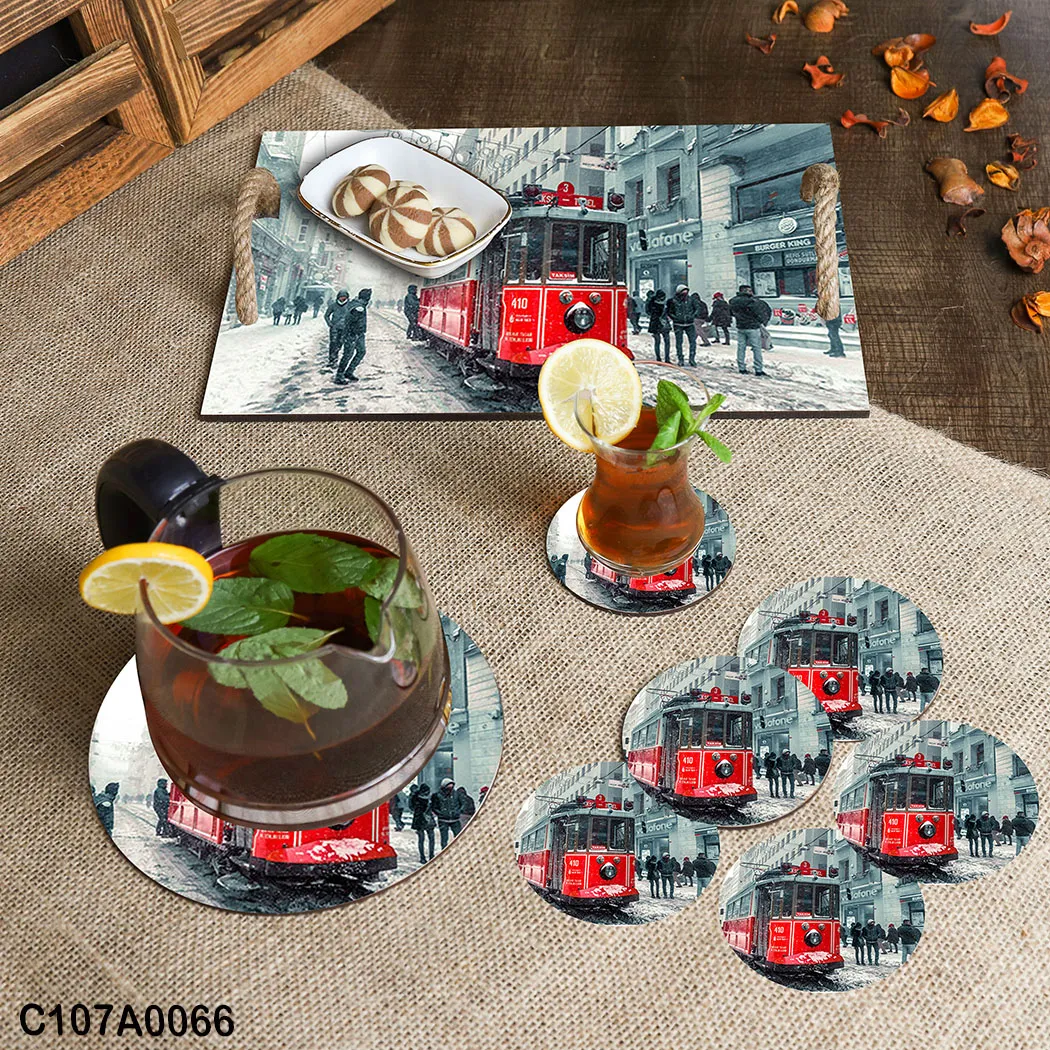 Rectangular Tray set , Seven Plates