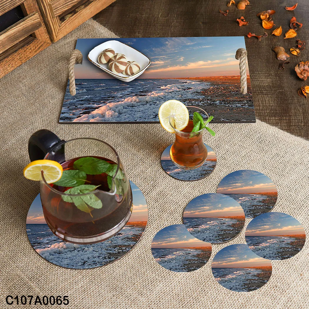 Rectangular Tray set , Seven Plates